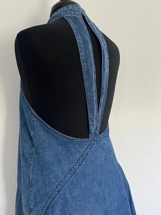 Free People Denim Halter Swing Dress - Picture 7 of 16
